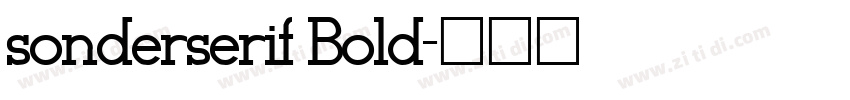 sonderserif Bold字体转换